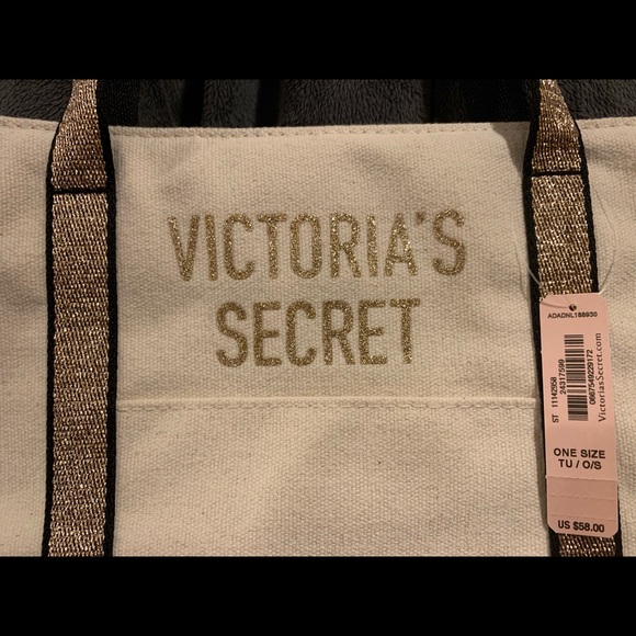 NWT Victoria Secret Glitter Tote - Picture 3 of 8